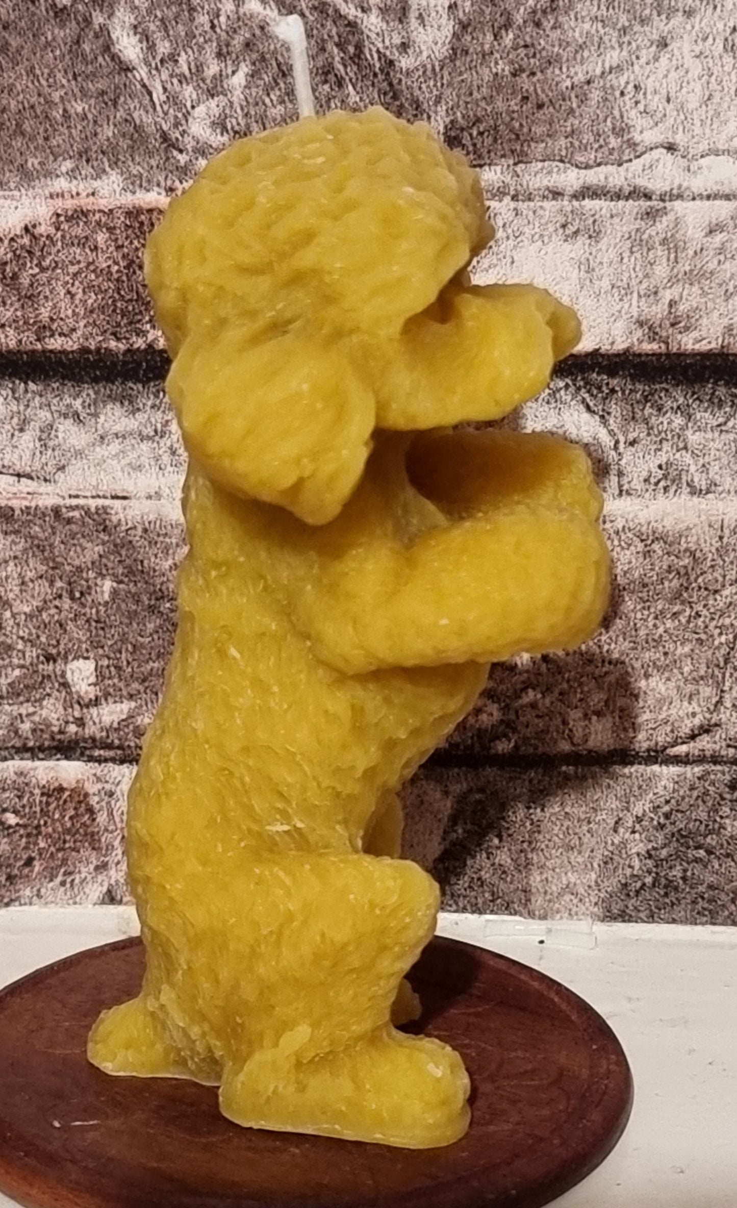 Natural Bee Wax handmade candle- Poodle
